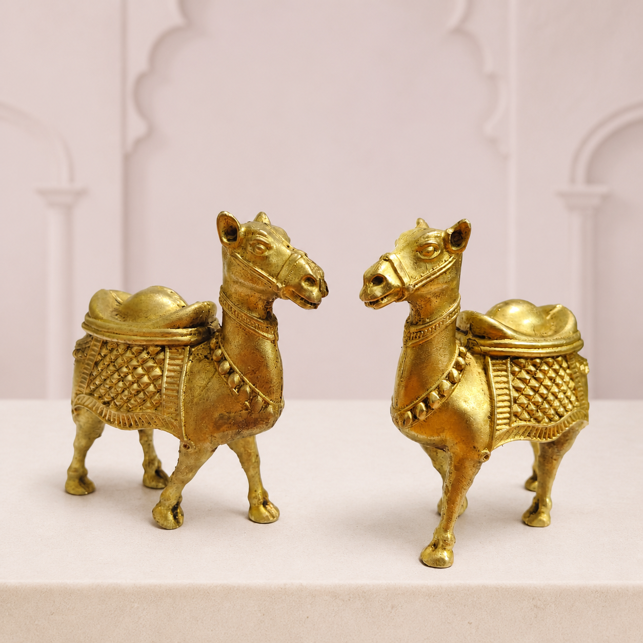 Classic Brass Camel Pair — premium product hero