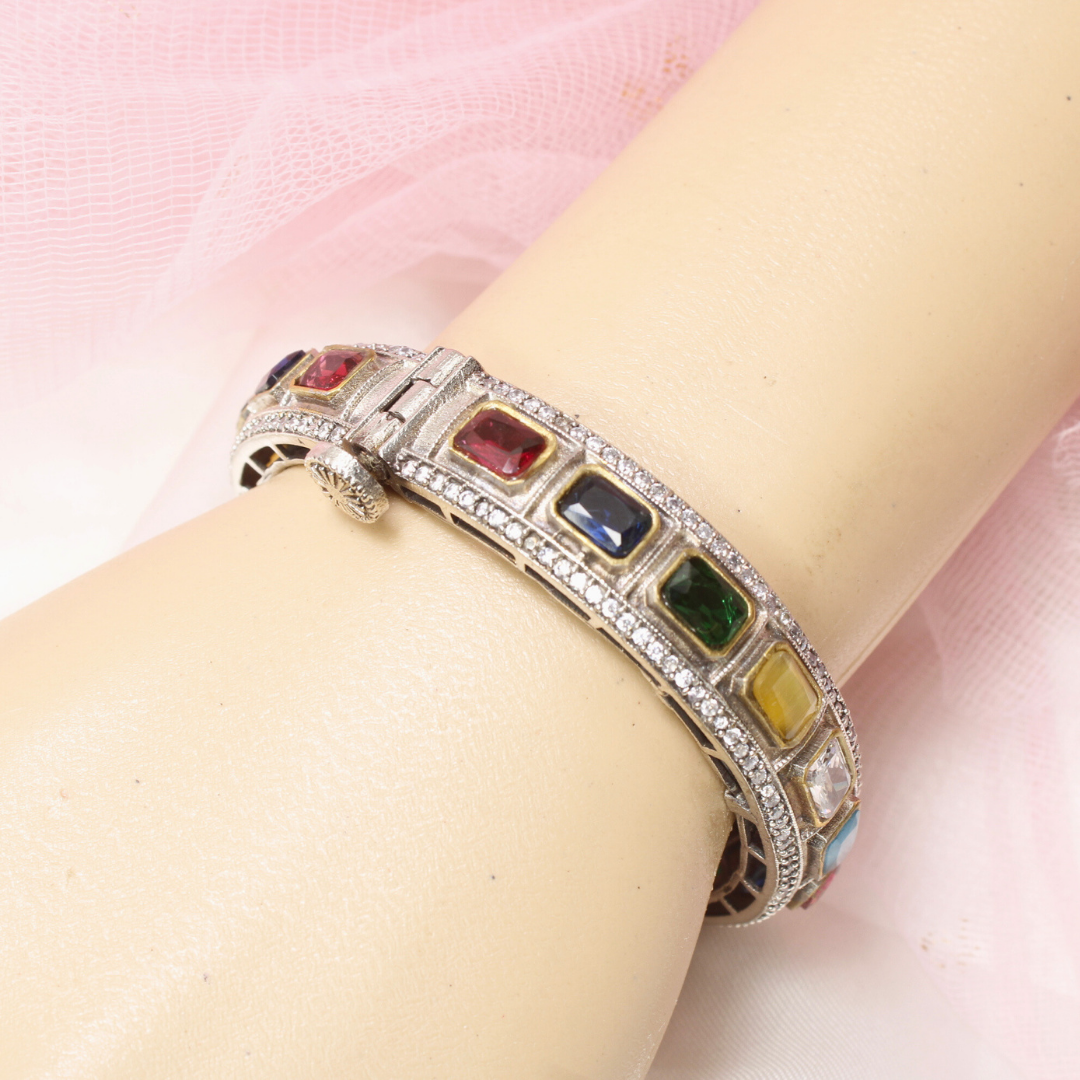 ZIRCON KADA DUAL TONE-MULTI COLOUR-SINGLE KADA