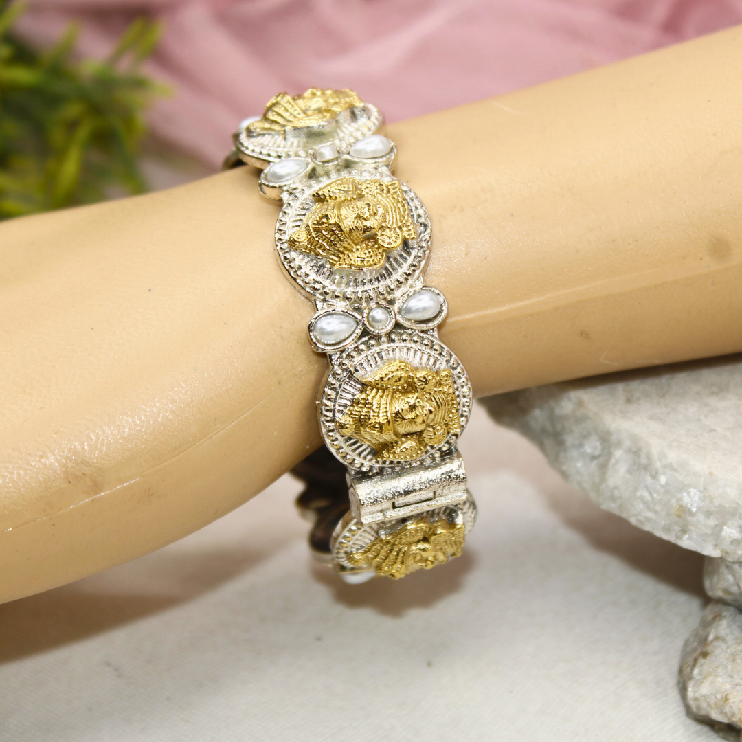 DUAL-TONE DEVI KADA -WHITE