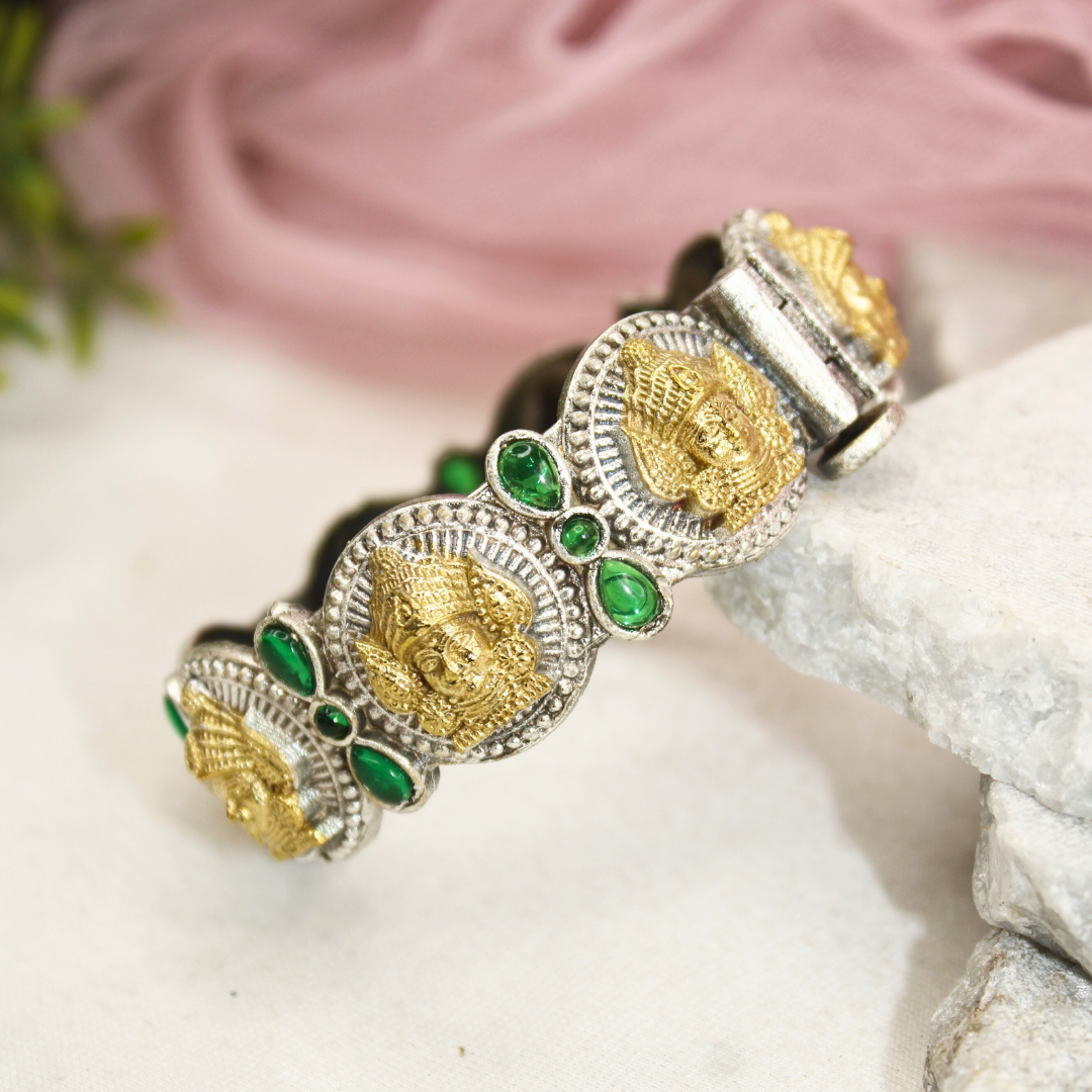 DUAL-TONE DEVI KADA -GREEN