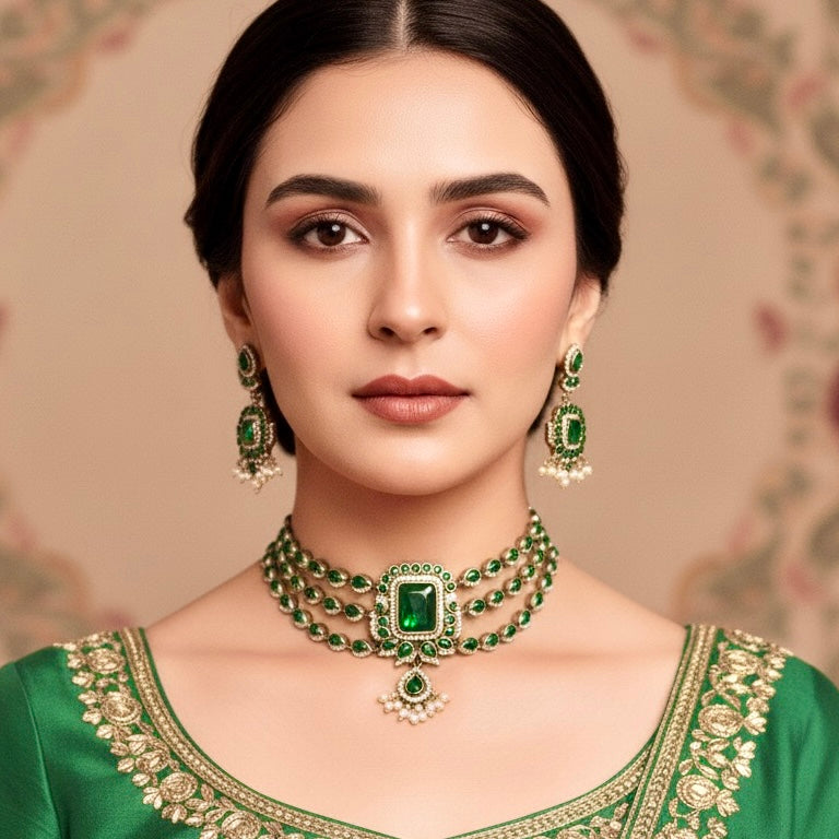 ZHALRA TEEN LADI CHOKER-GREEN