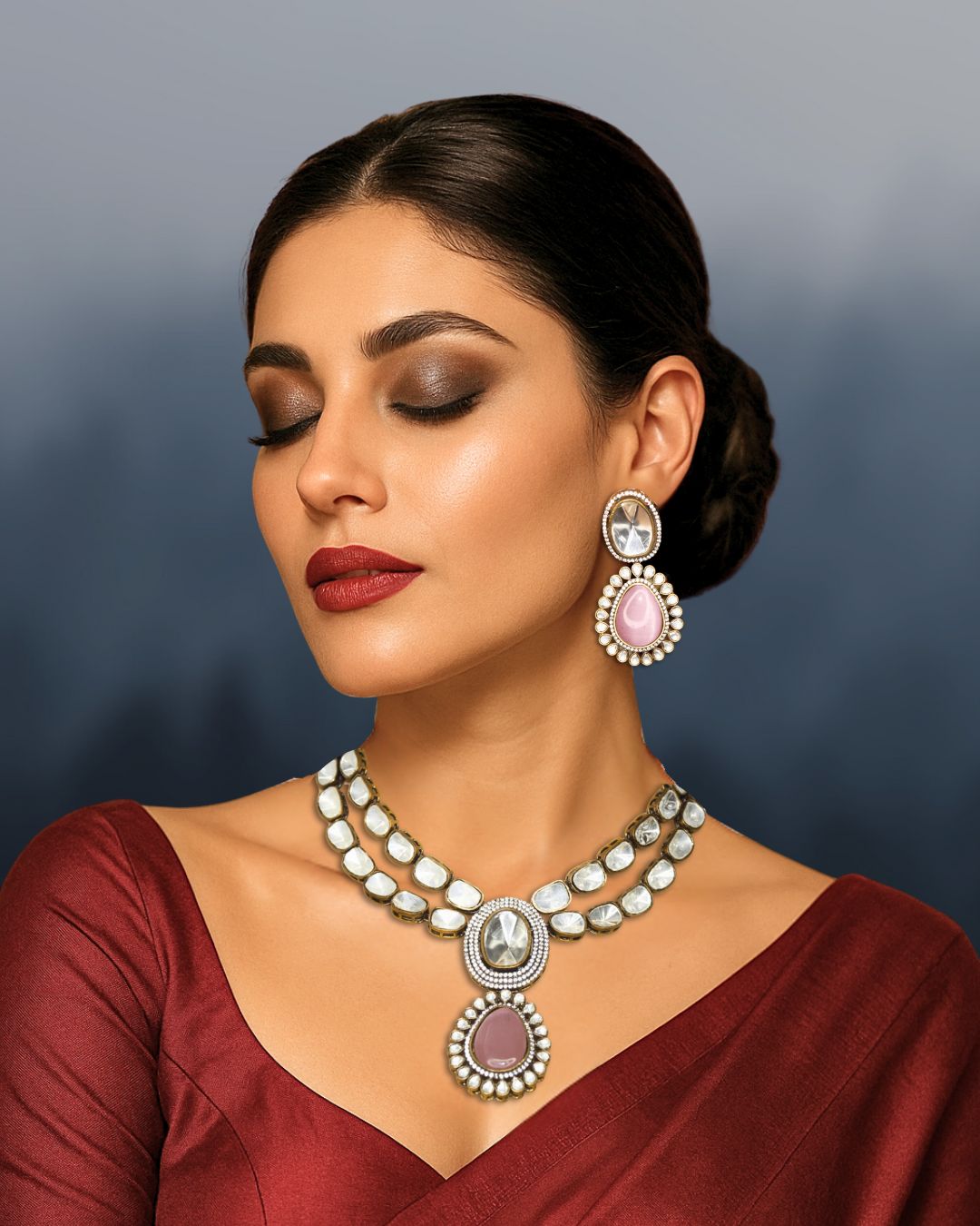 POLKI NECKLACE SET- CELEBRITY INSPIRED