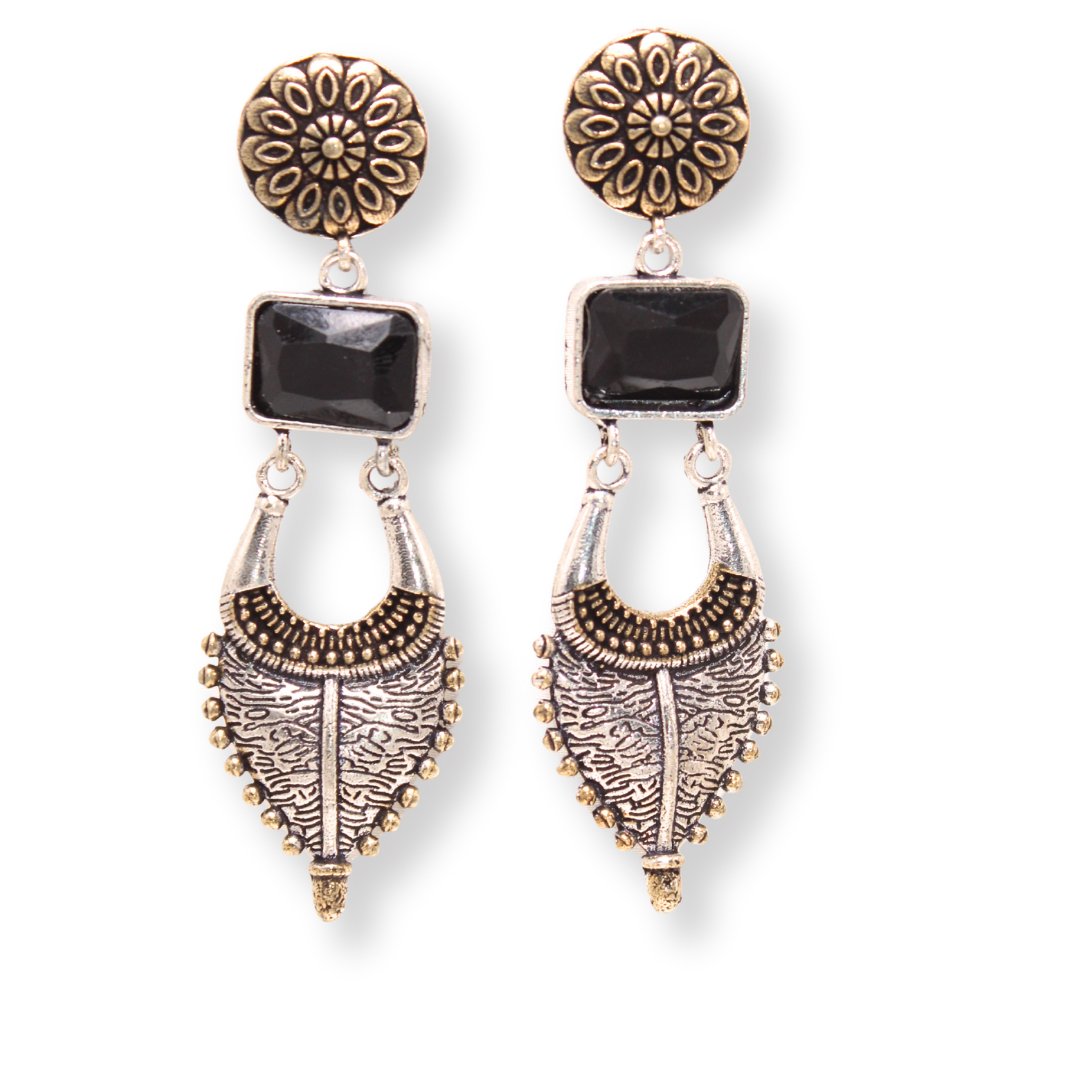 ALIA DUAL TONE JHUMKA - BLACK