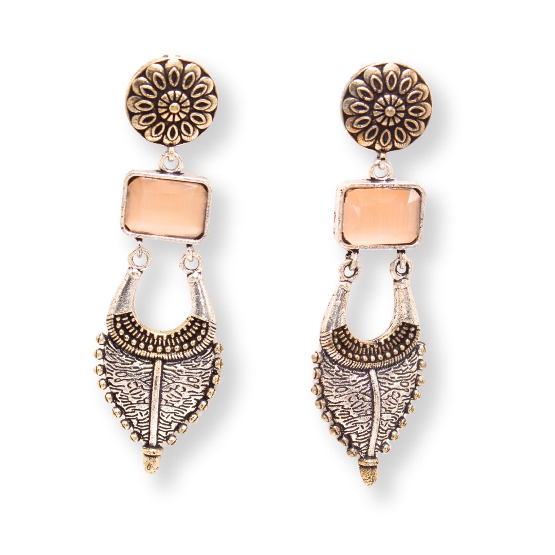 ALIA DUAL TONE JHUMKA - ORANGE