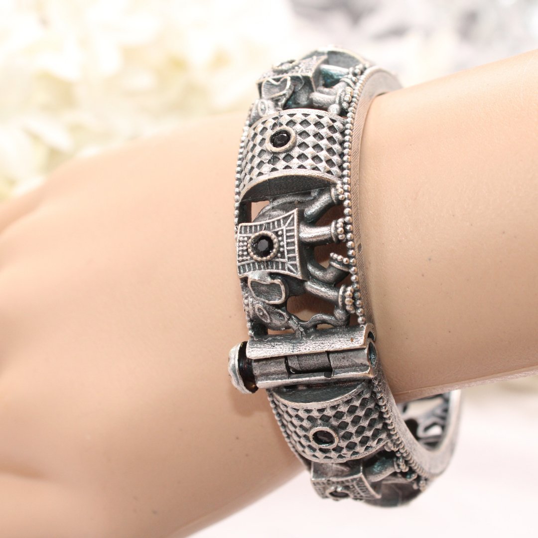 BOHO ELEPHANT KADA BLACK STONE MATTE FINISH - SINGLE KADA