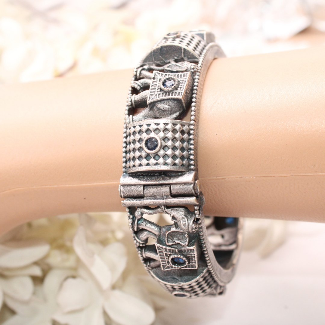 BOHO ELEPHANT KADA BLUE STONE MATTE FINISH - SINGLE KADA