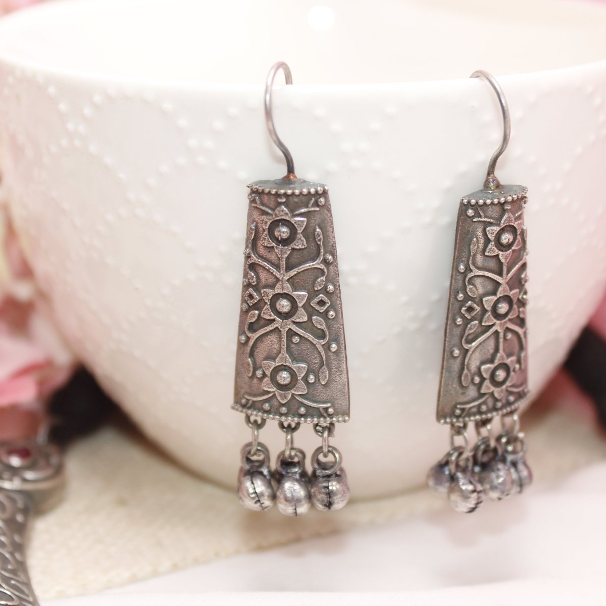 BOHO SILVER REPLICA HASLI NECKLACE - RED