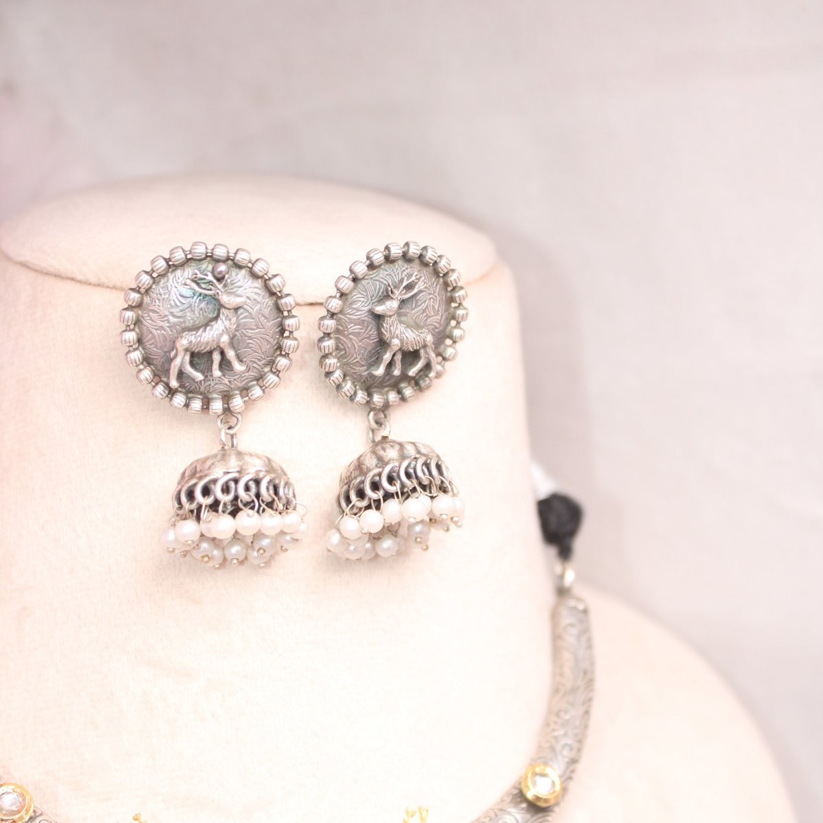 BOHO CHAKRA PATTERN HASLI NECKLACE - TURQUOISE
