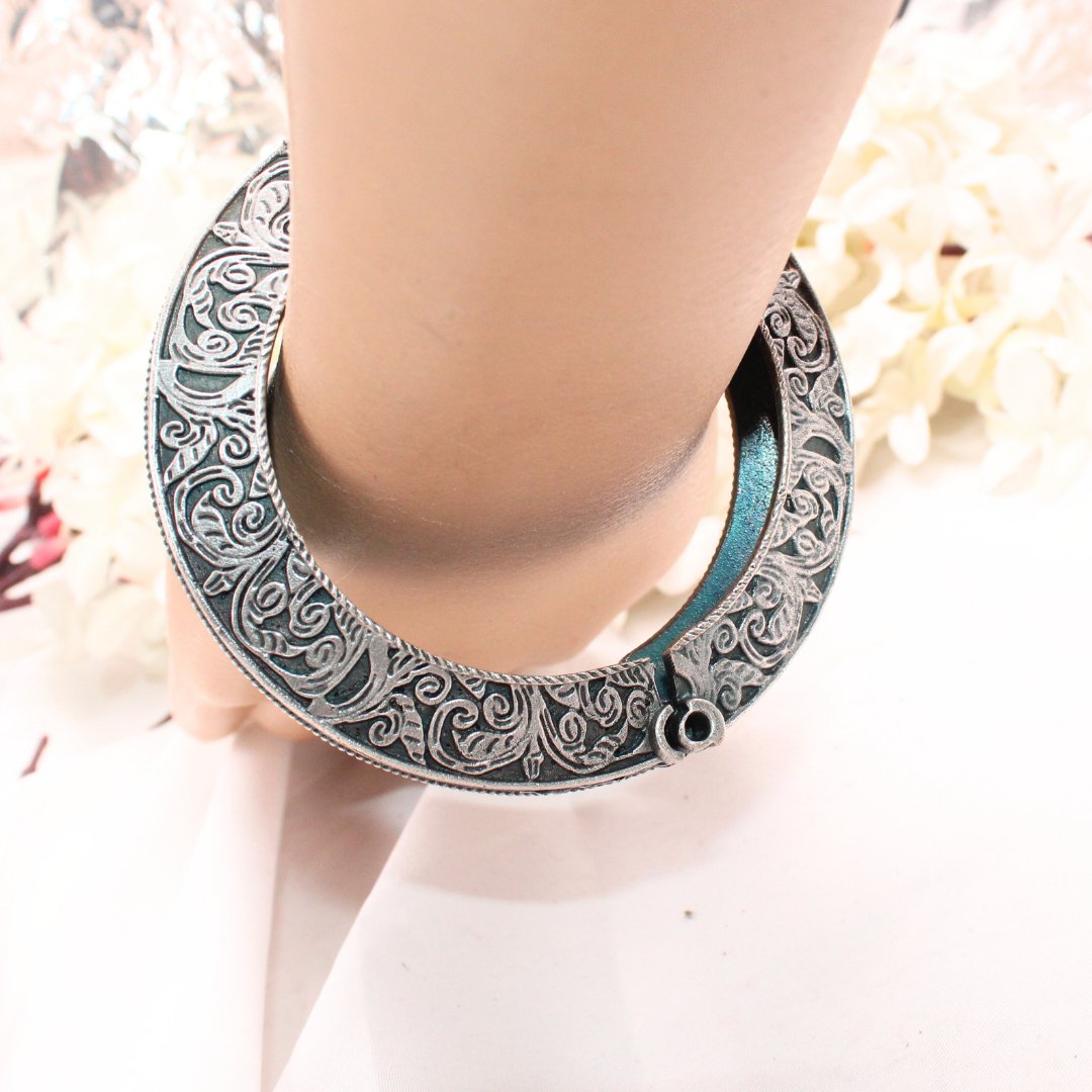 BOHO VINTAGE LOOK SINGLE KADA - FLAT KARIGIRI KADA