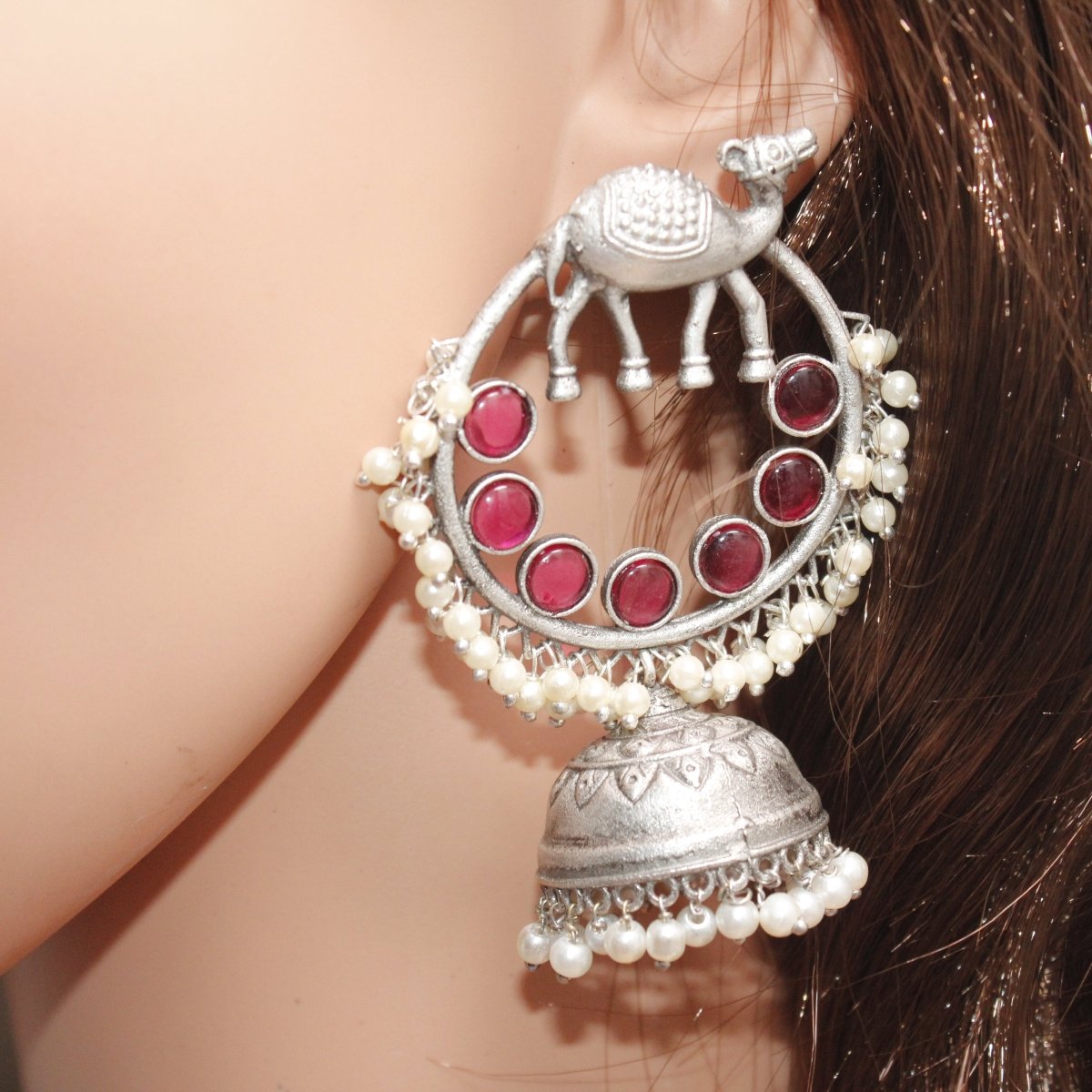 CAMEL BAALI JHUMKA - RED