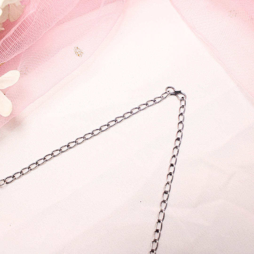CRYSTAL NECKLACE SET-MAGENTA