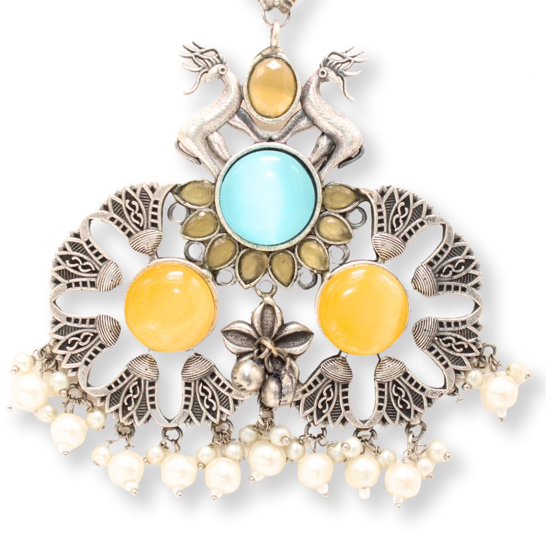DEER PAIR NECKLACE SET - YELLOW