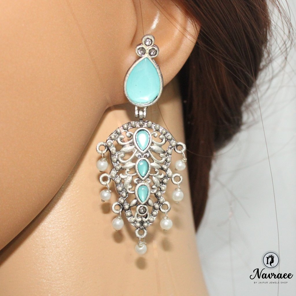 DUAL DROP DANGLER - SKY BLUE