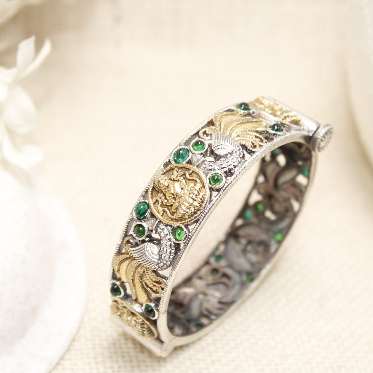DUAL - TONE LAXMI MOR KADA - GREEN