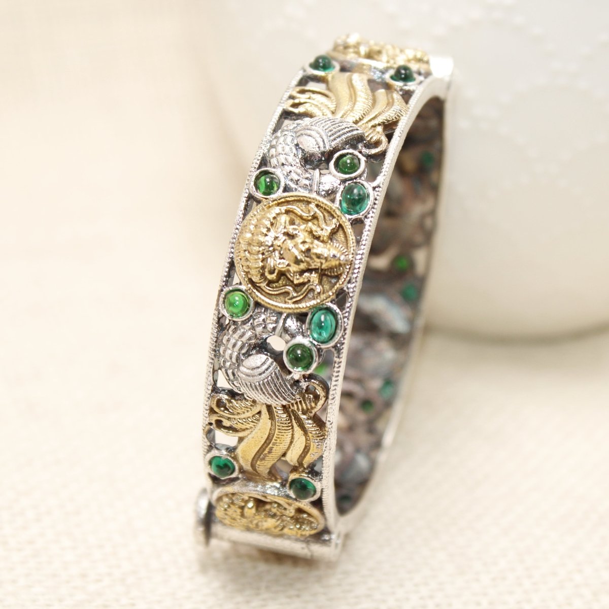 DUAL - TONE LAXMI MOR KADA - GREEN