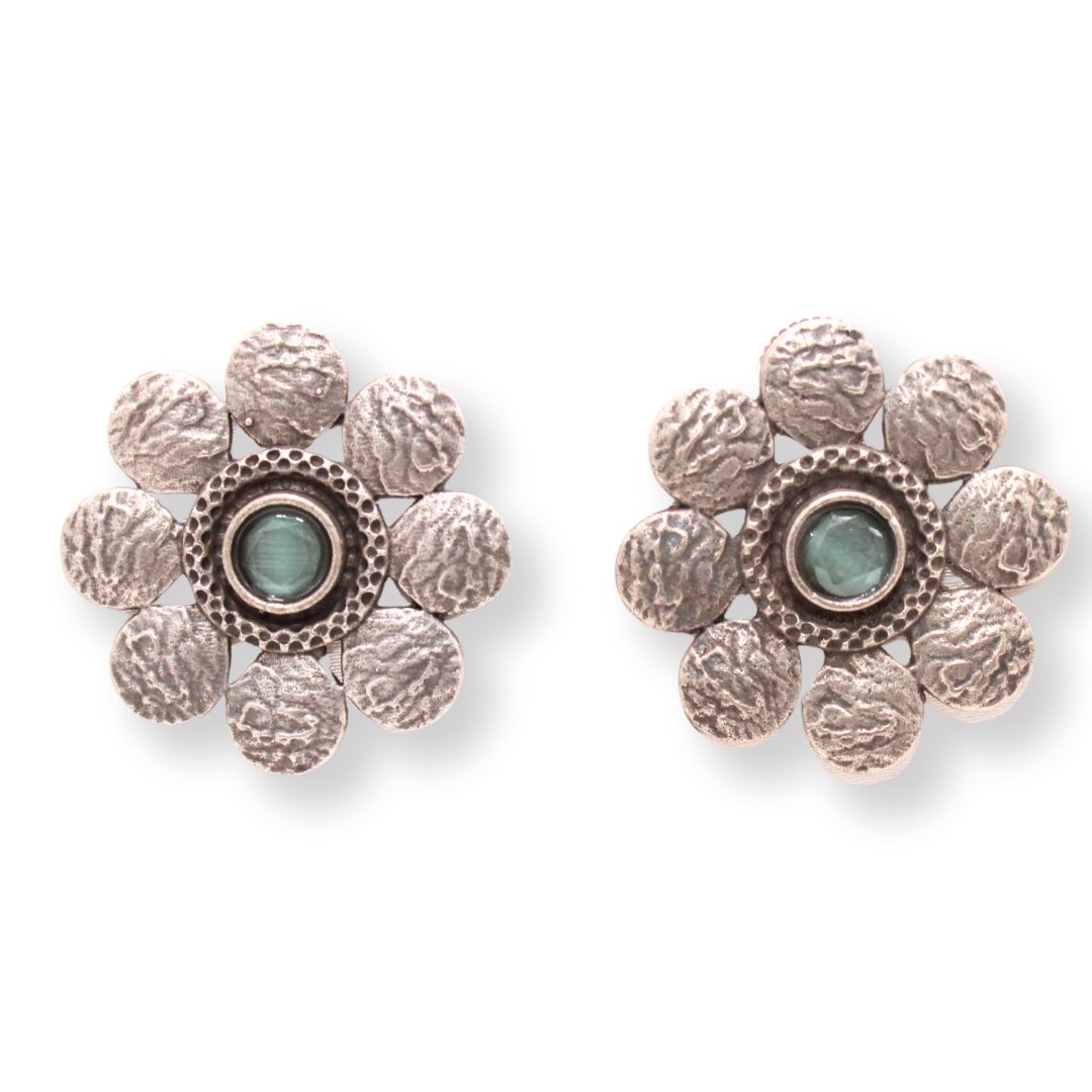 ENBOSS CRUSH FLOWER STUD - MINT