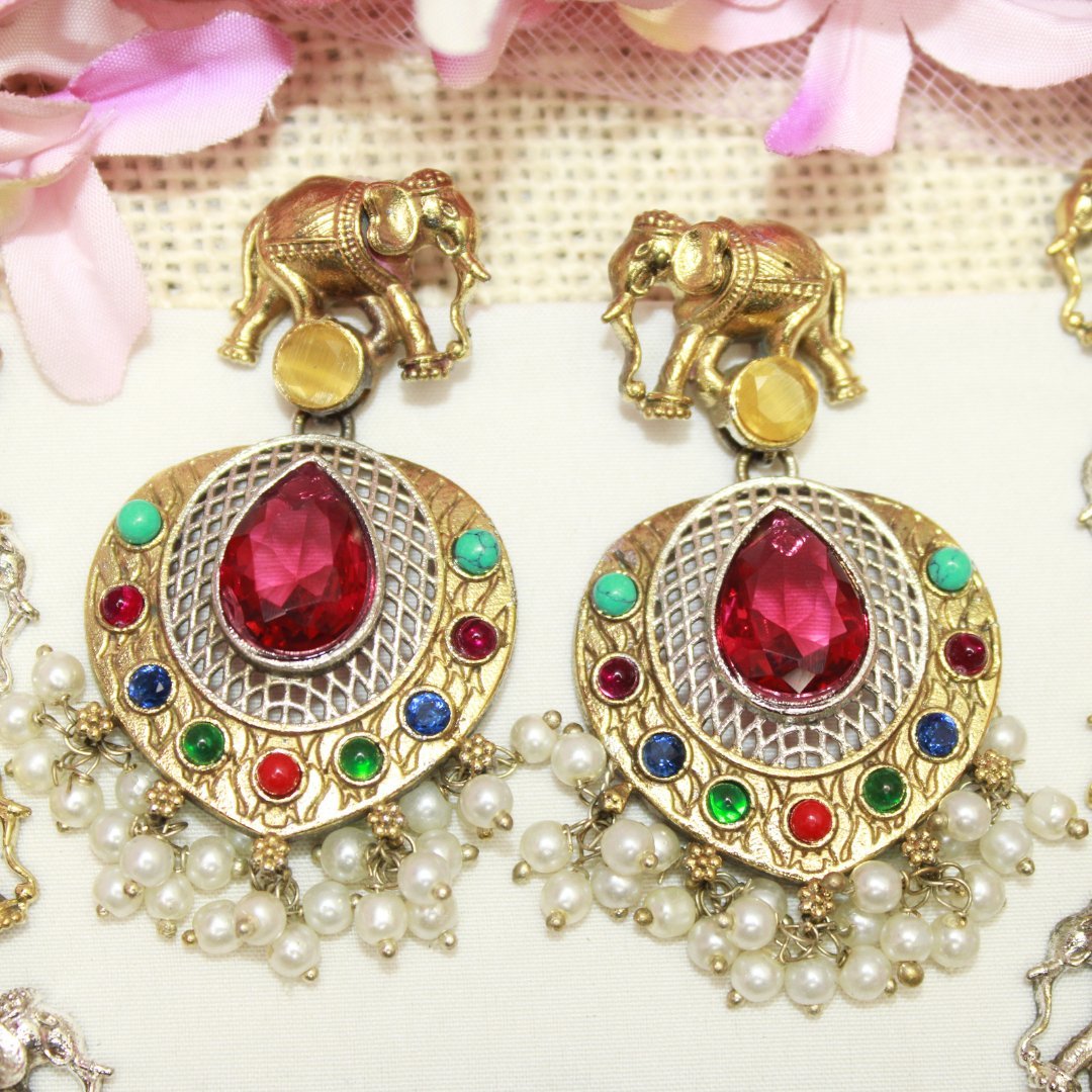HAATHI PAIR DUAL TONE LONG HAAR - NAVRATNA