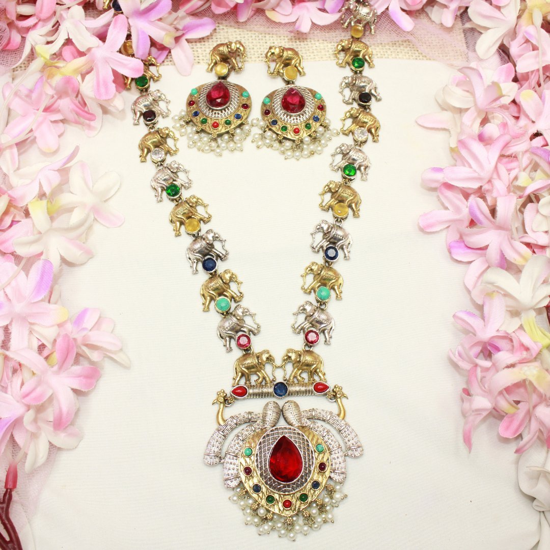 HAATHI PAIR DUAL TONE LONG HAAR - NAVRATNA