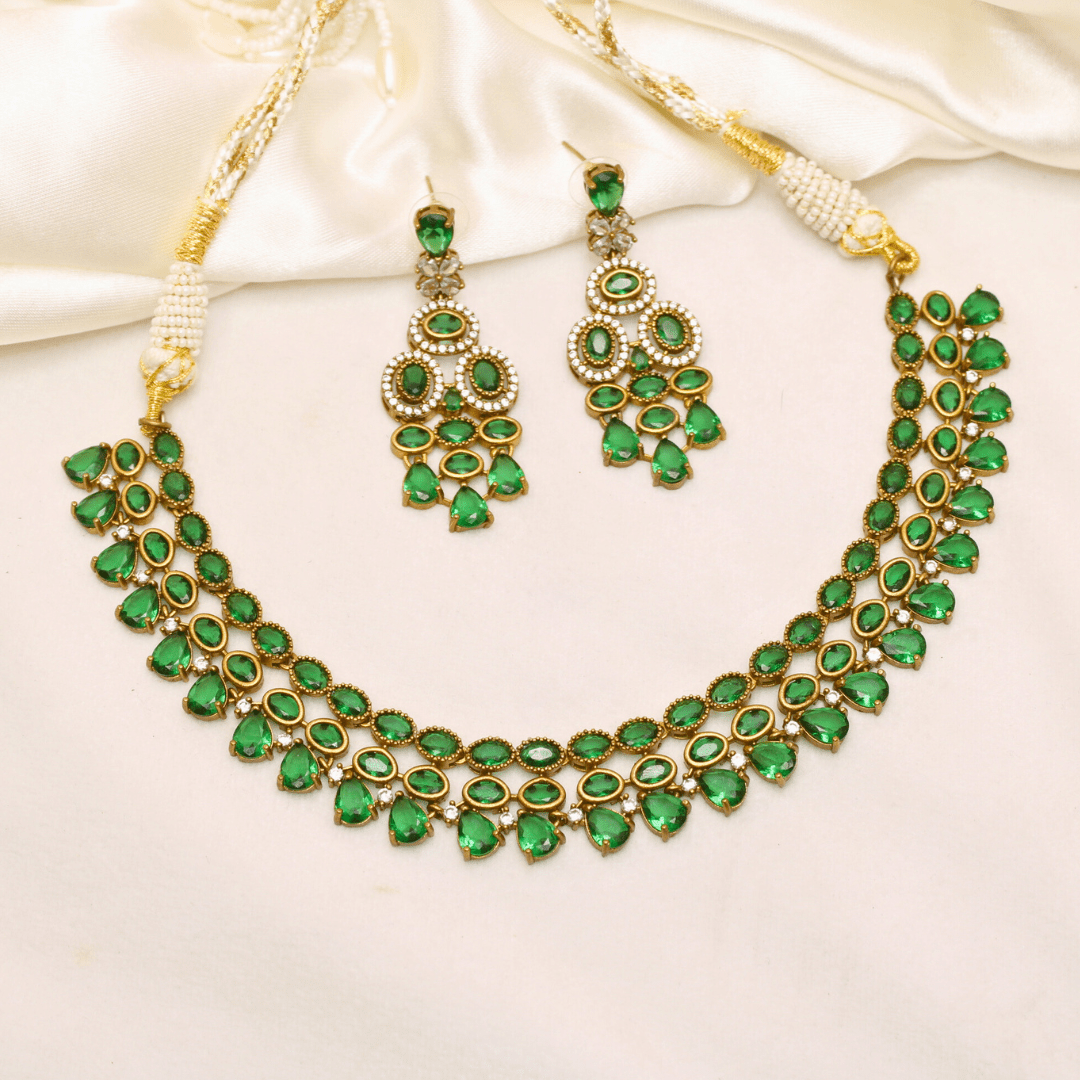 KASTURI NECKLACE SET - GREEN