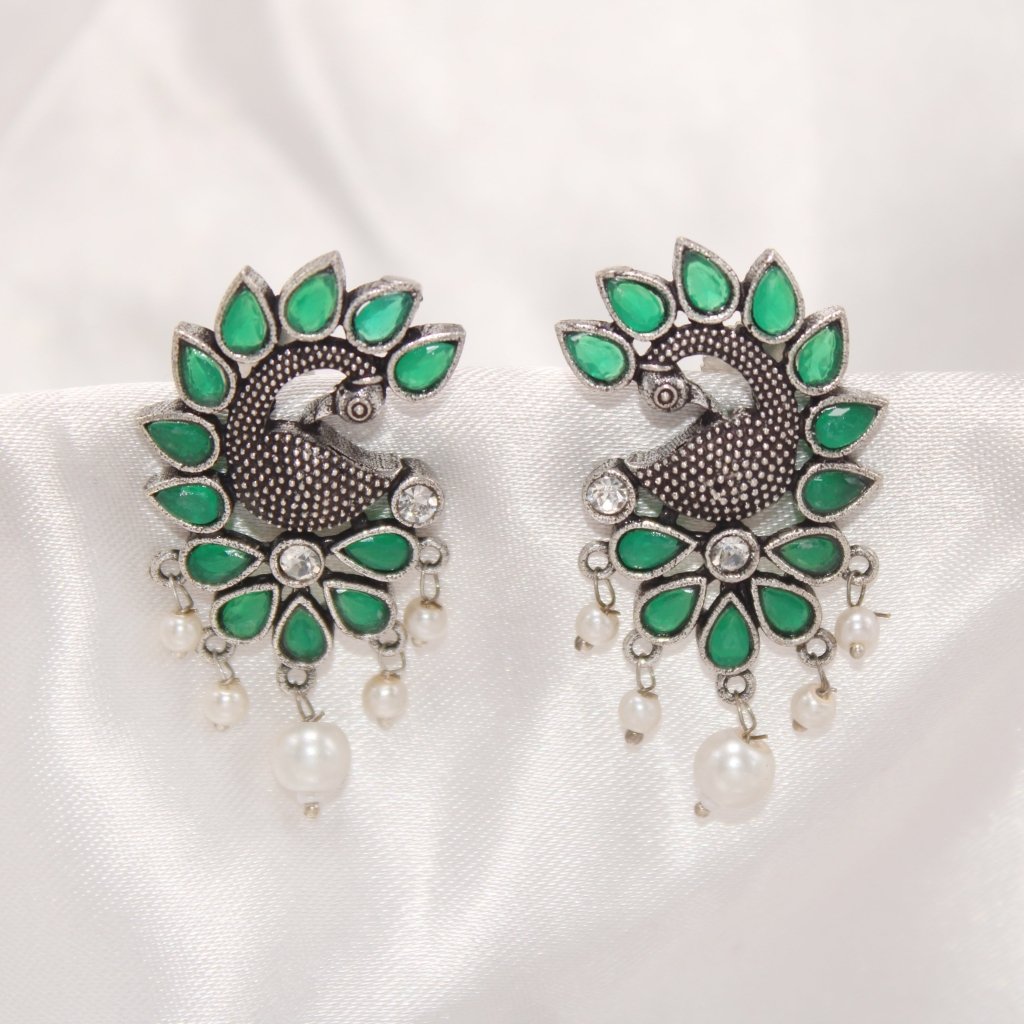 MAYURA STUD EARRING - GREEN