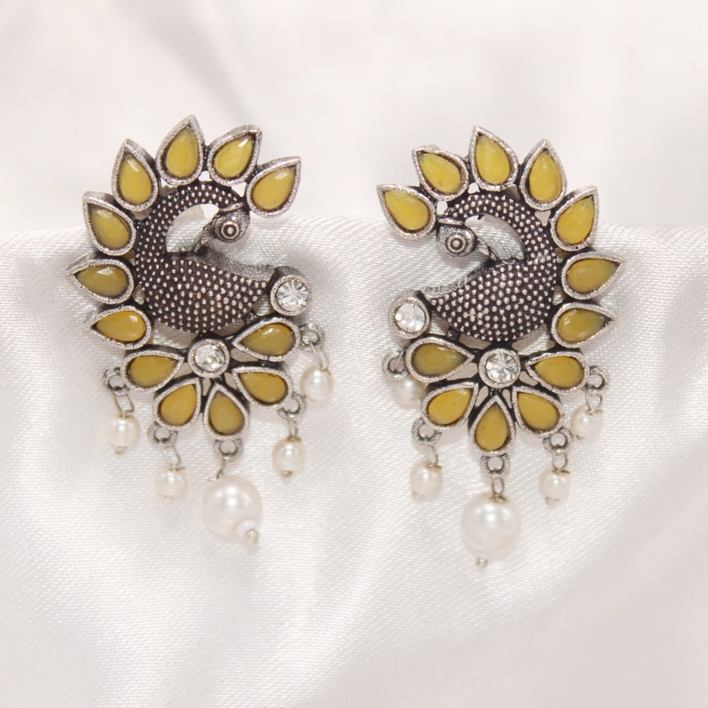 MAYURA STUD EARRING - YELLOW