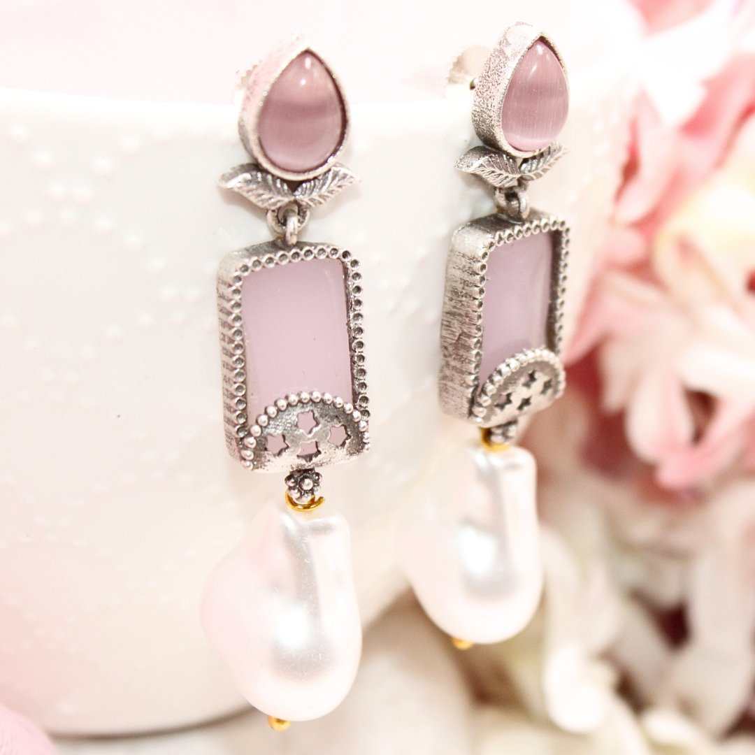 MONALISA STONE DANGLER-PINK