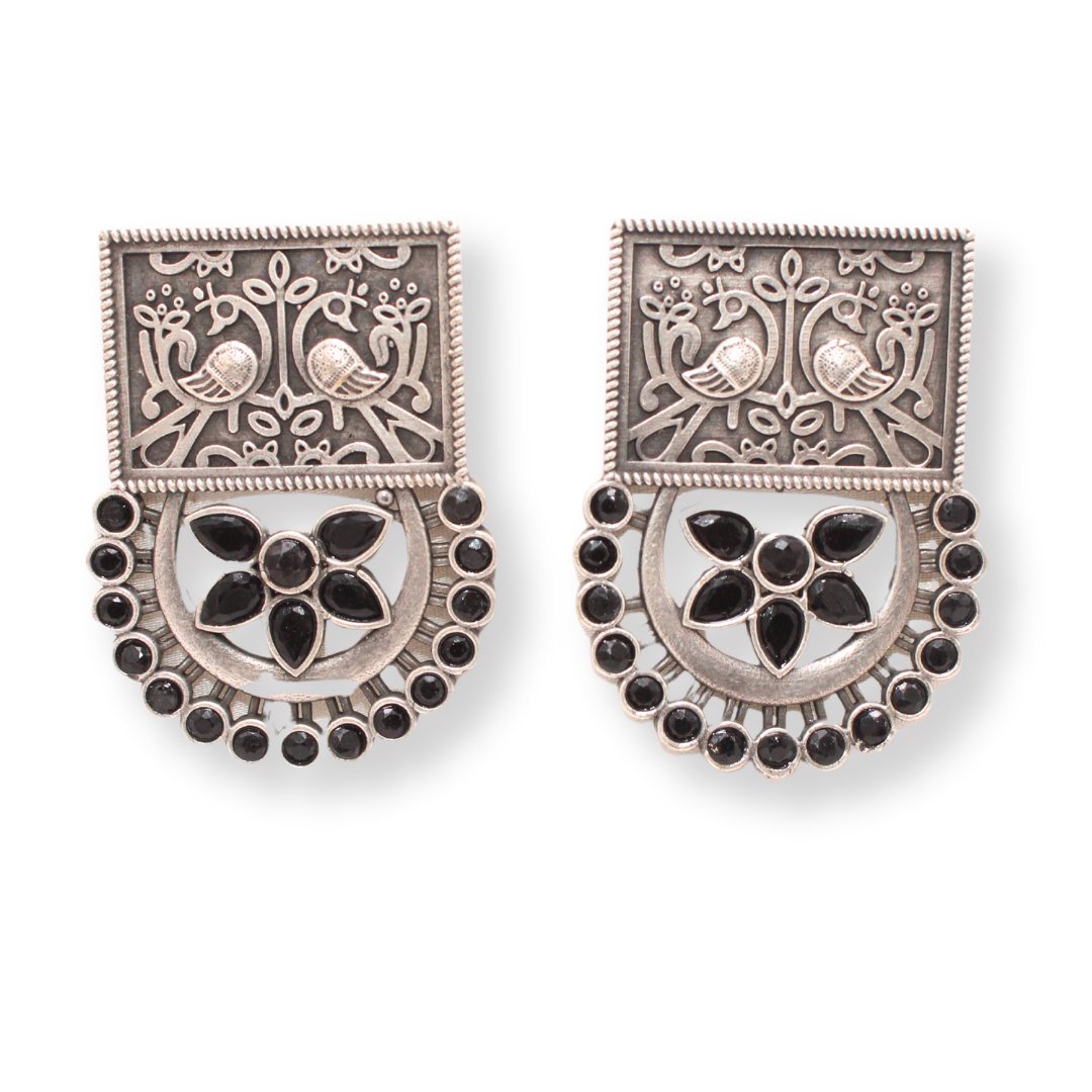 MOR JODA BIG STUD EARRING - BLACK