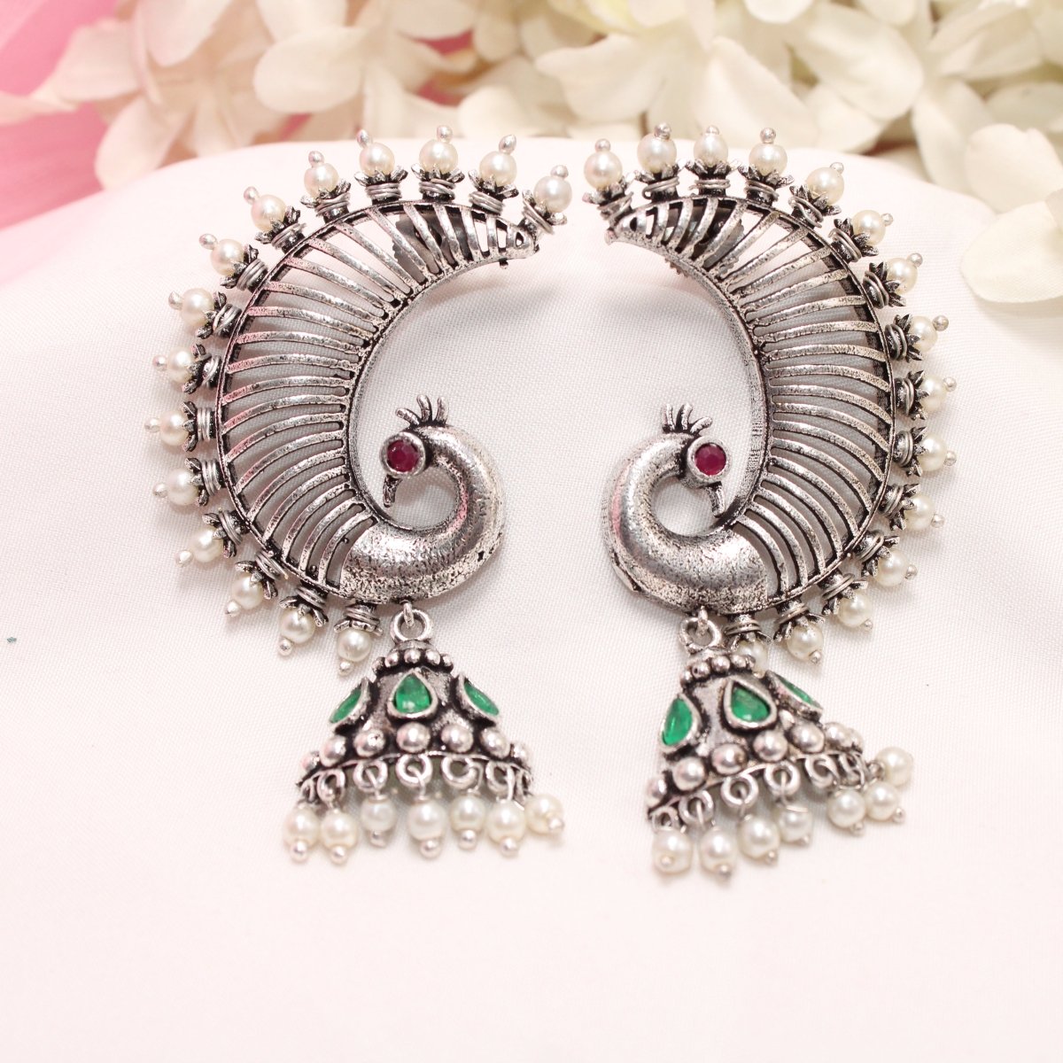 MOR KARNPHOOL EARRING - GREEN