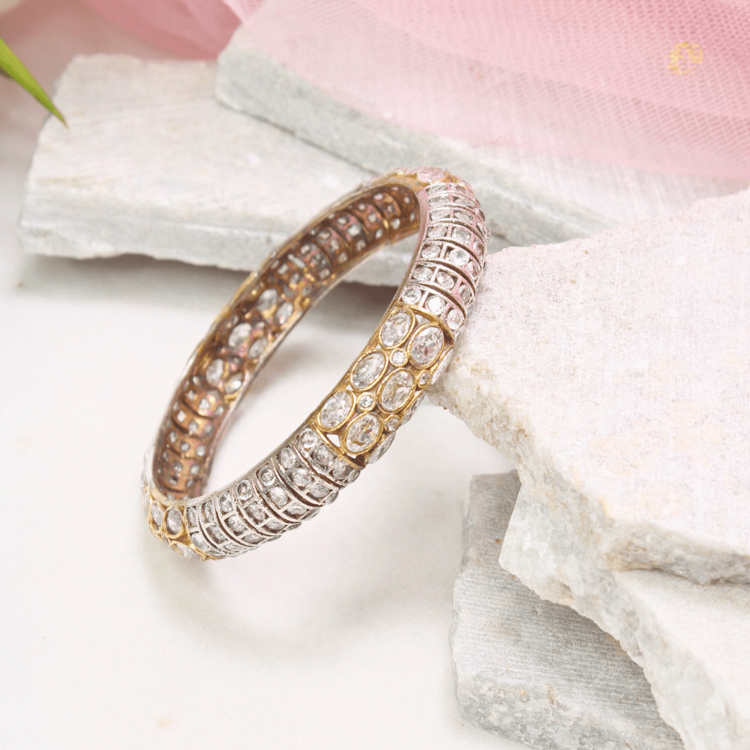 NAGINA BANGLES - DUAL - TONE FINISH - SET OF 2