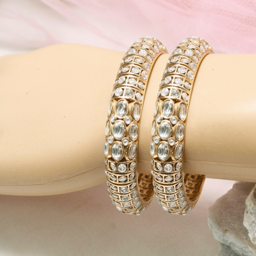 NAGINA BANGLES - GOLDEN FINISH - SET OF 2