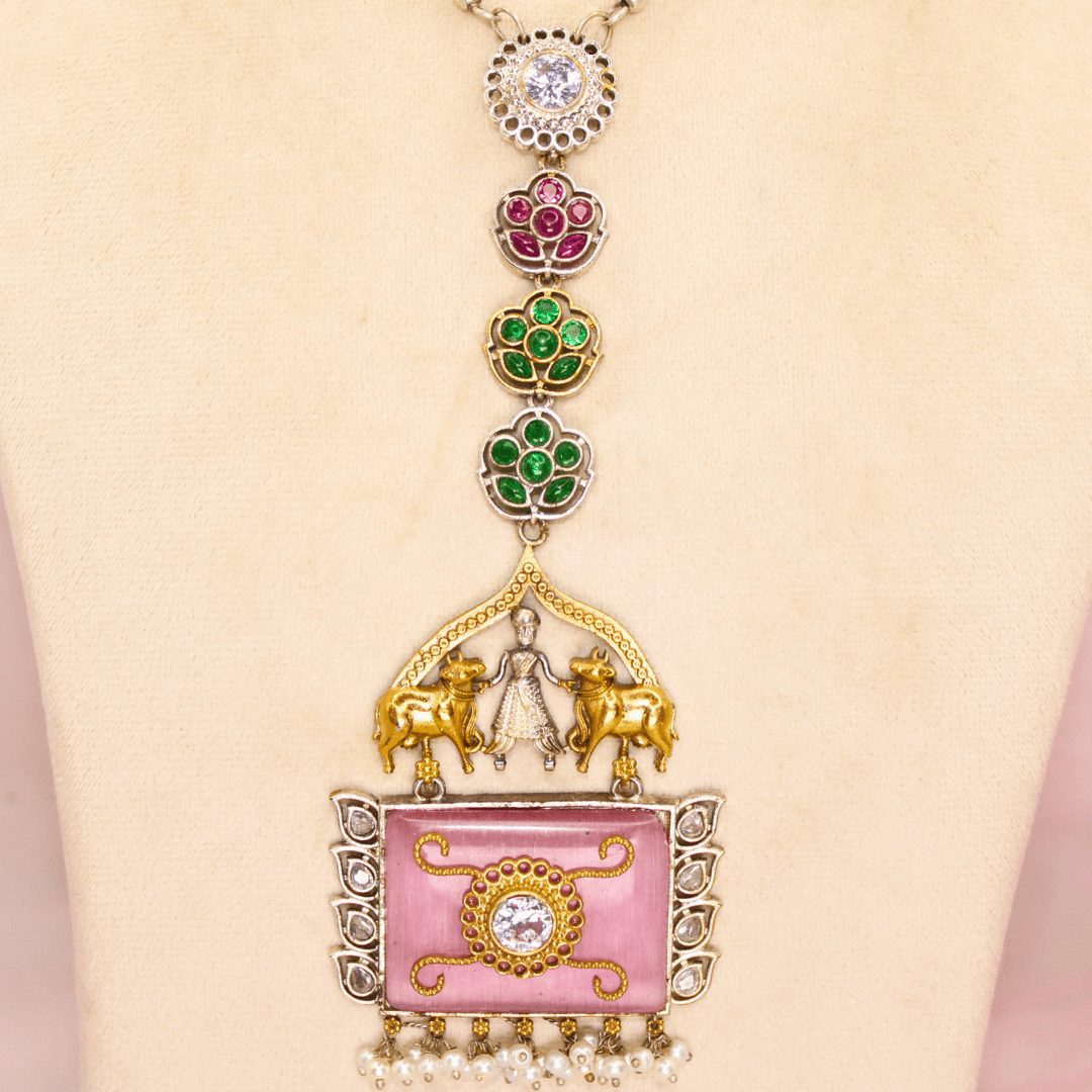 NANDI PAIR FUSION DUAL - TONE PENDANT SET