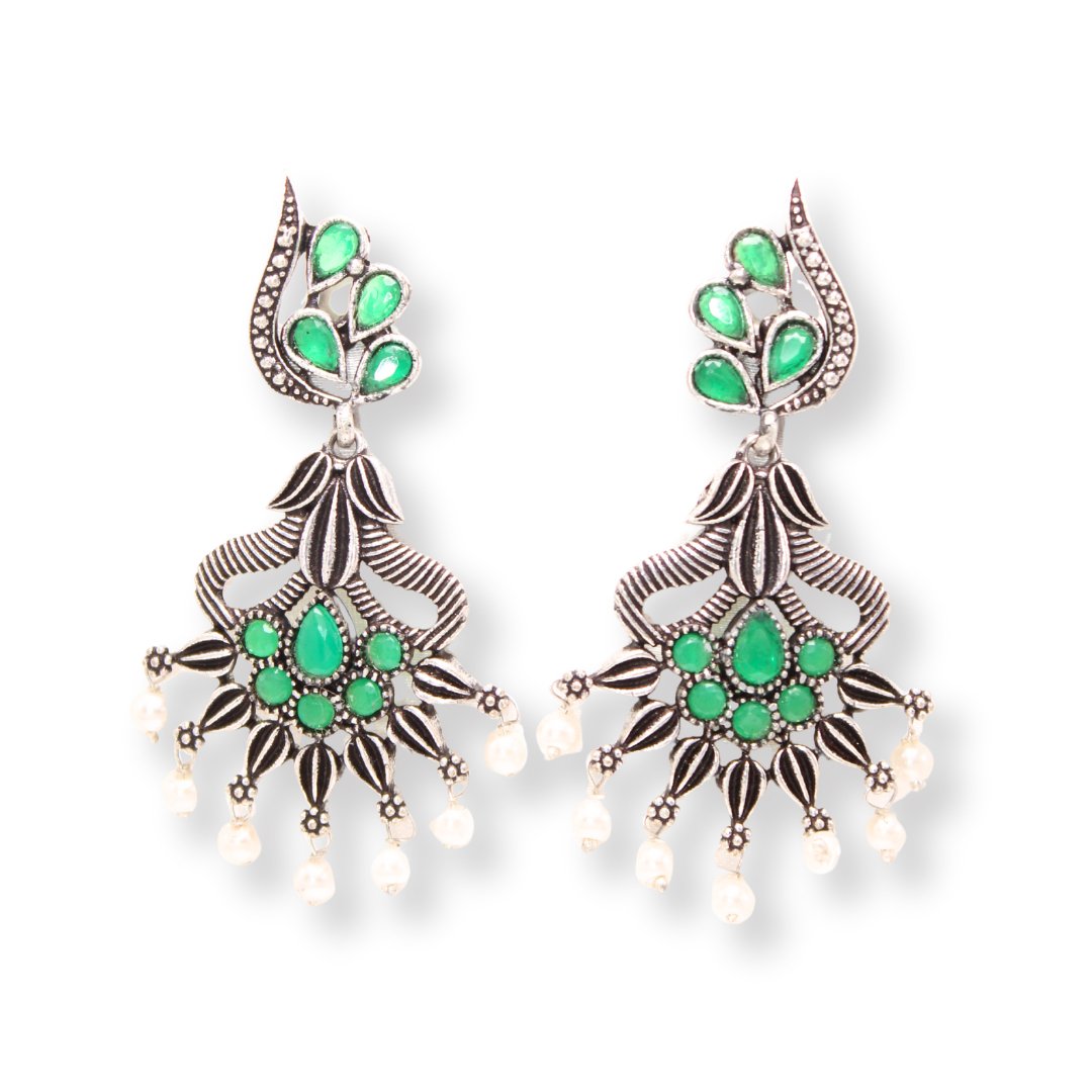 NAVRANG PANKHURI JHUMKA - GREEN