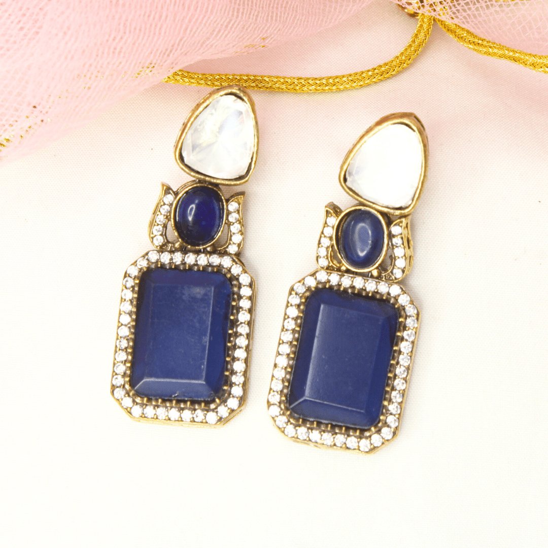 POLKI MOISSANITE MULTI STONE NECKLACE SET