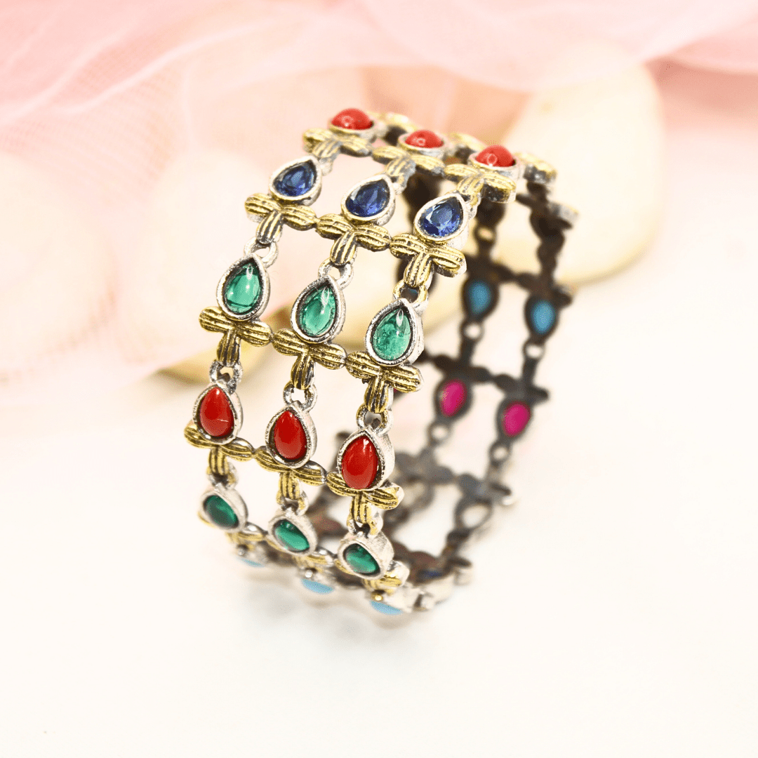 Rajputi Multicolor Kada – Non - Openable Single Bang