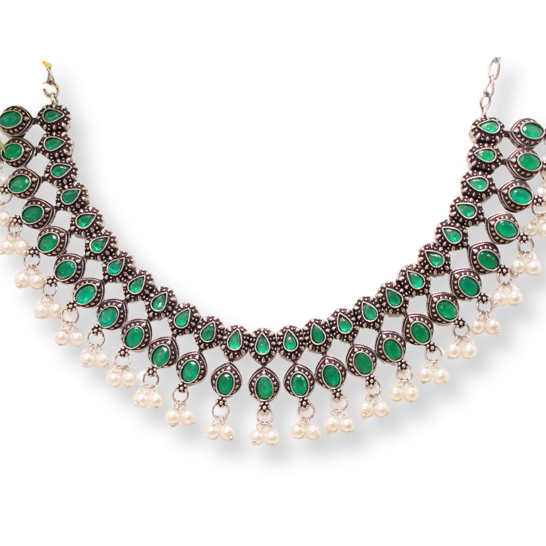 RATNA SHREE NECKLACE SET - GREEN