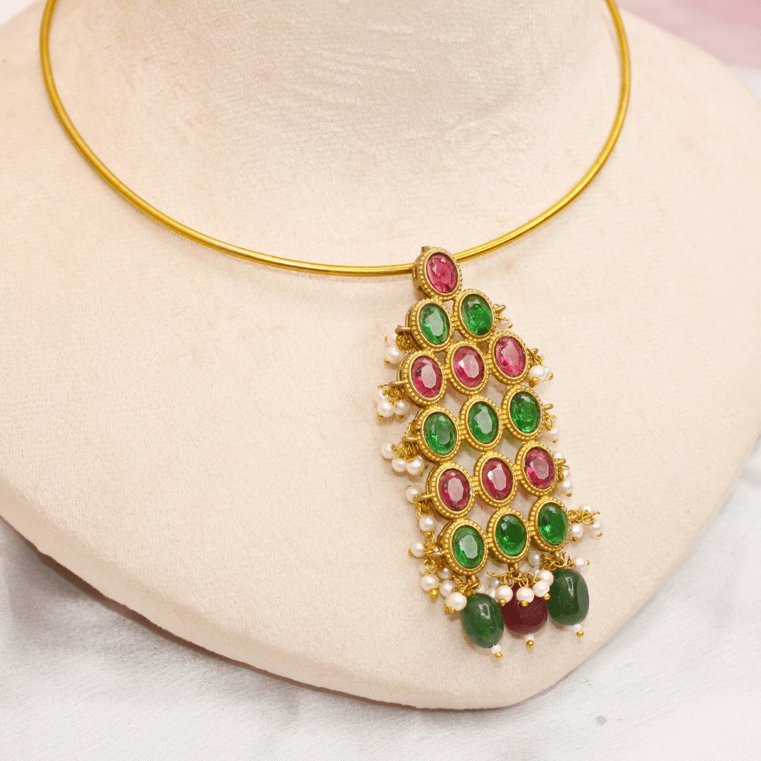 RING HASLI NECKLACE- STONE PENDANT