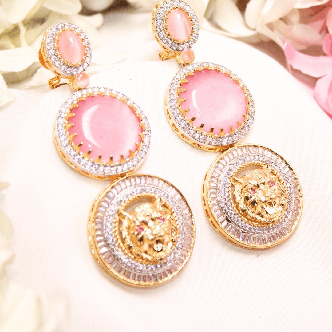 SABYASACHI INSPIRED DOUBLE STONE EARRING