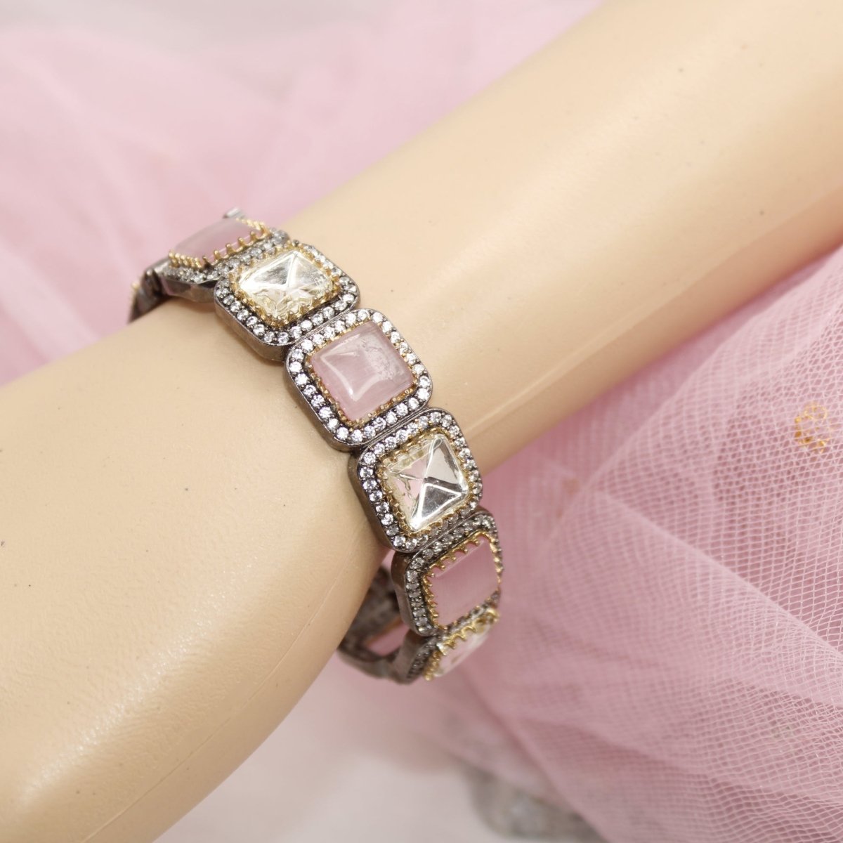 SABYASACHI INSPIRED KADA - POLKI PINK