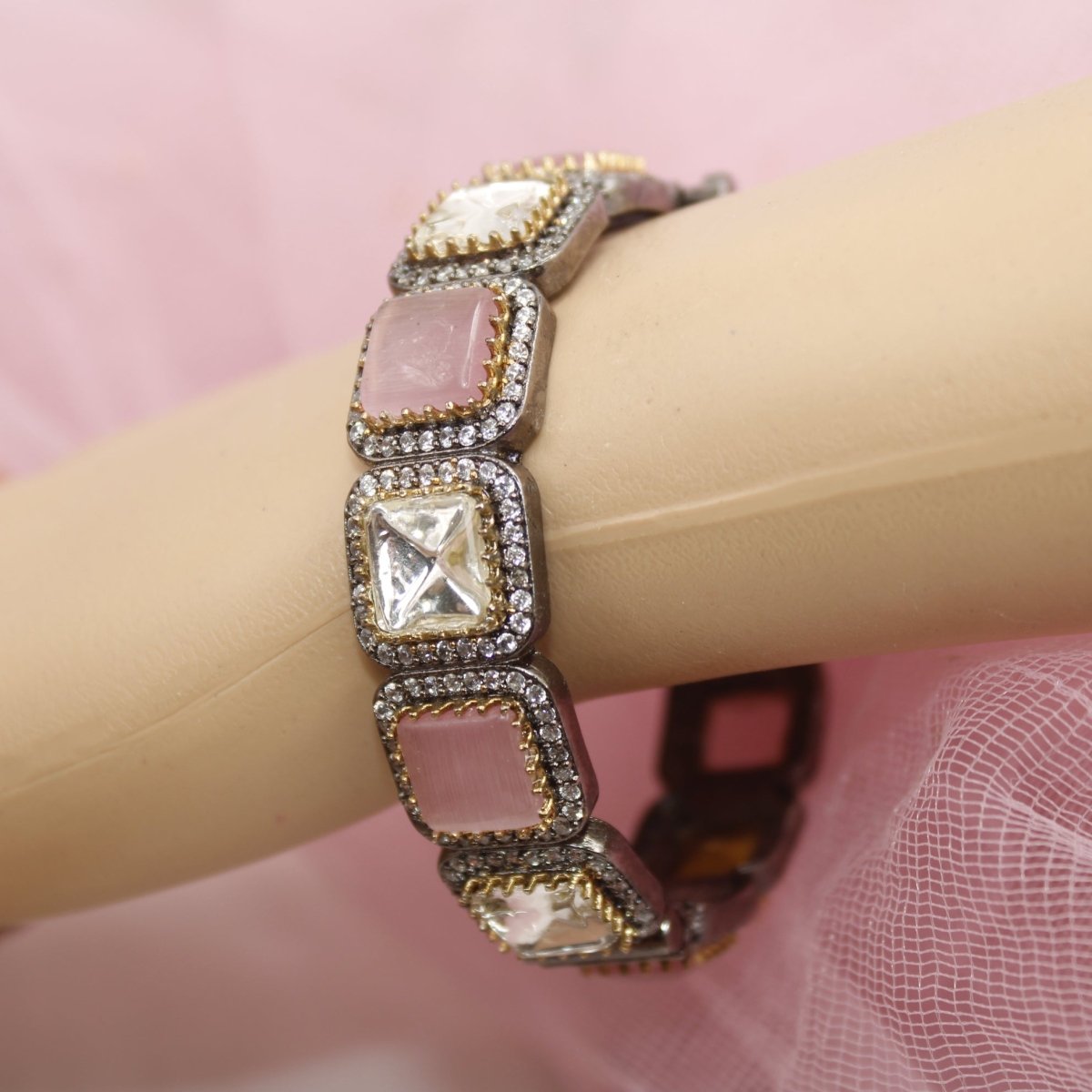 SABYASACHI INSPIRED KADA - POLKI PINK