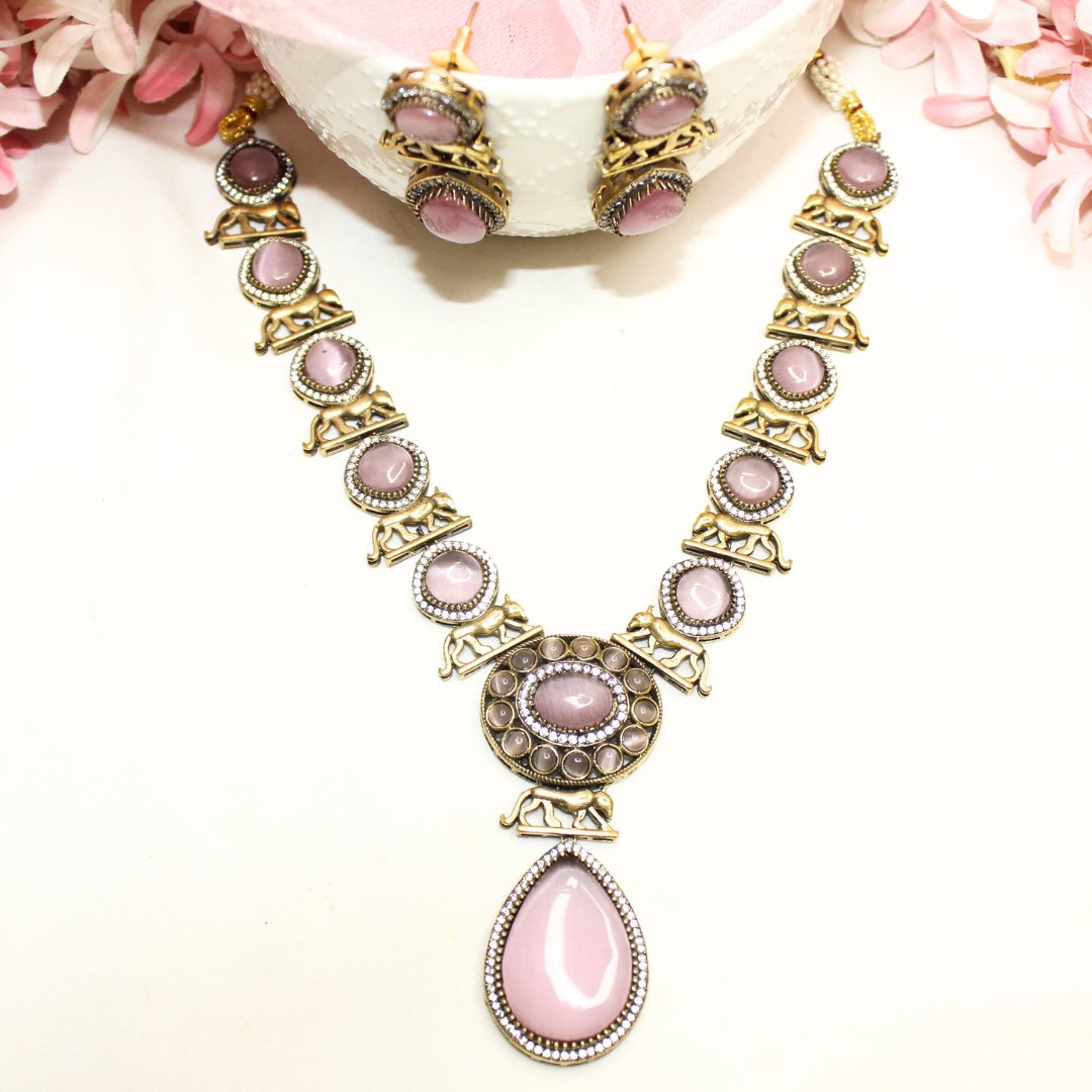 SABYASACHI INSPIRED NECKLACE - MAUVE