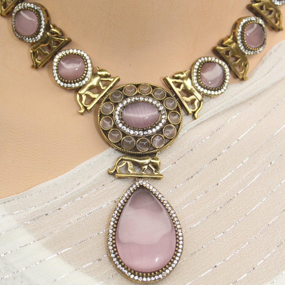 SABYASACHI INSPIRED NECKLACE - MAUVE