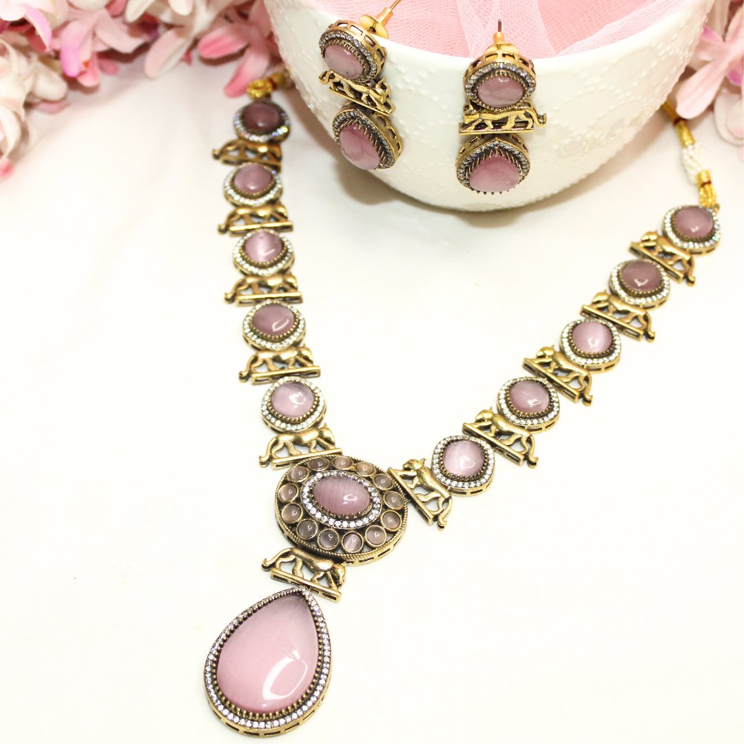 SABYASACHI INSPIRED NECKLACE - MAUVE