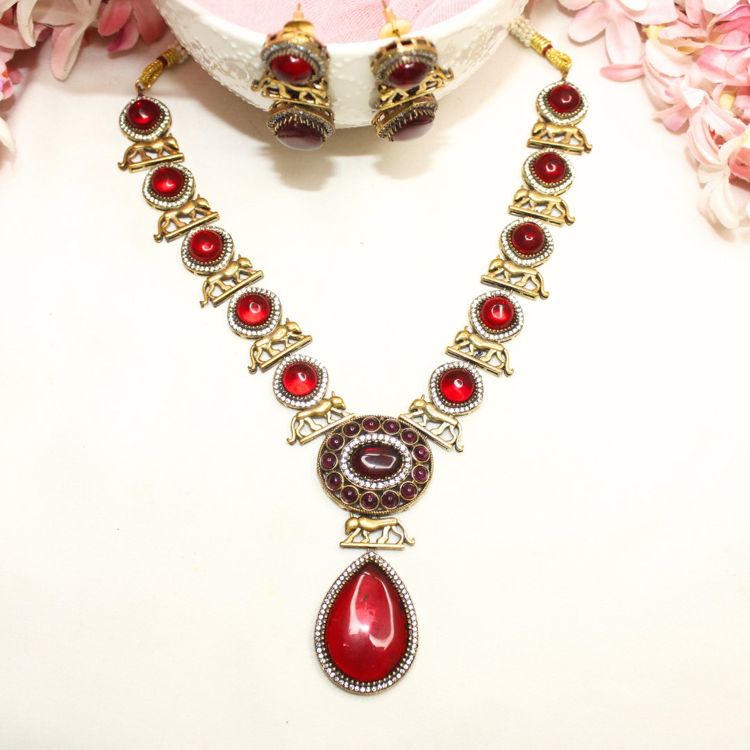 SABYASACHI INSPIRED NECKLACE - RED