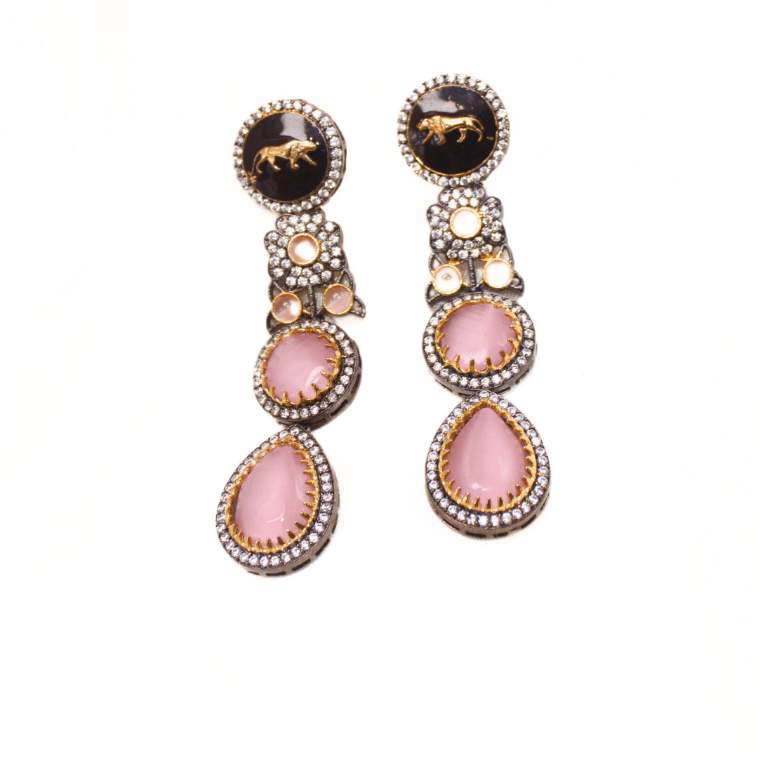 SABYASACHI INSPIRED NECKLACE SET - PINK