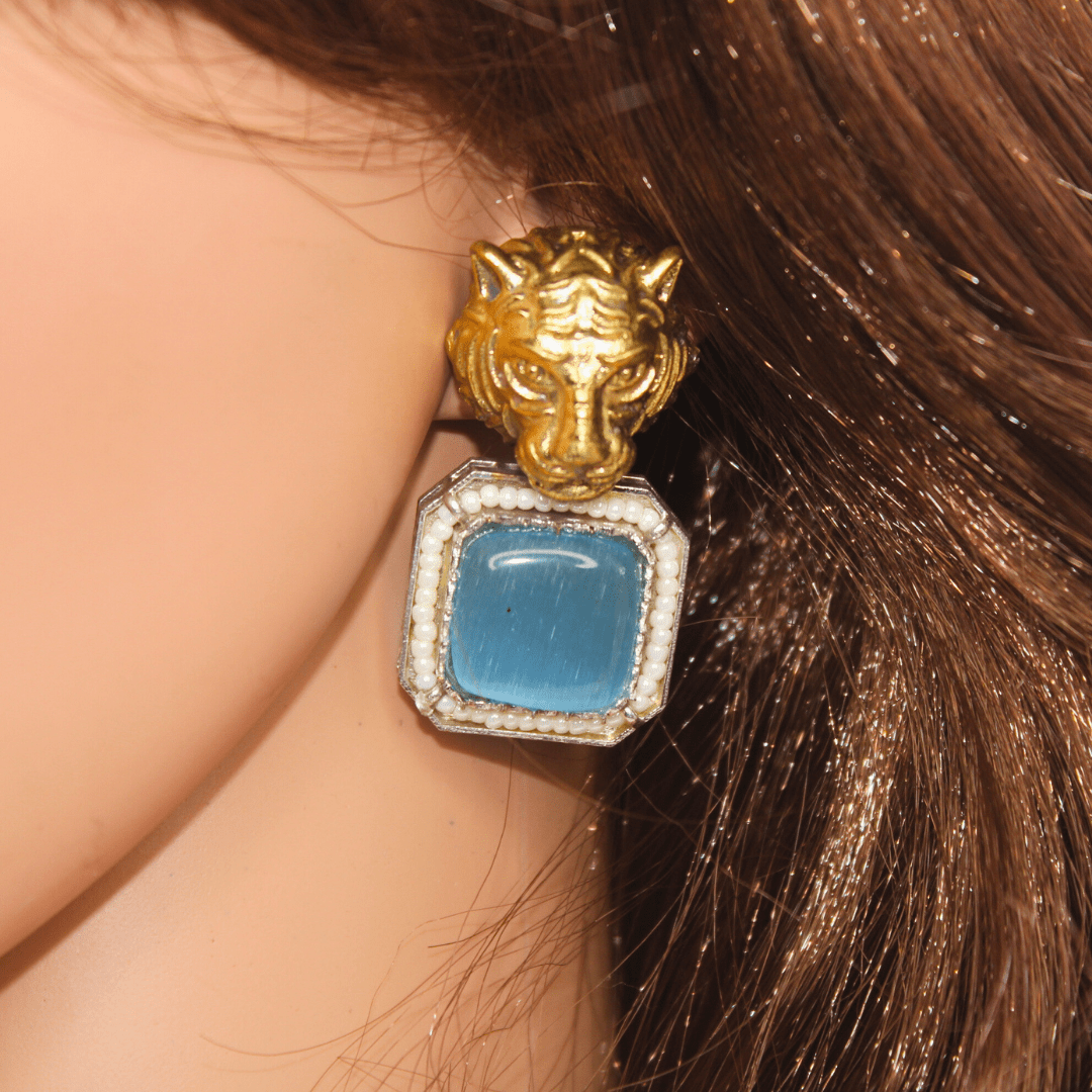 SABYASACHI INSPIRED PENDANT SET - BLUE