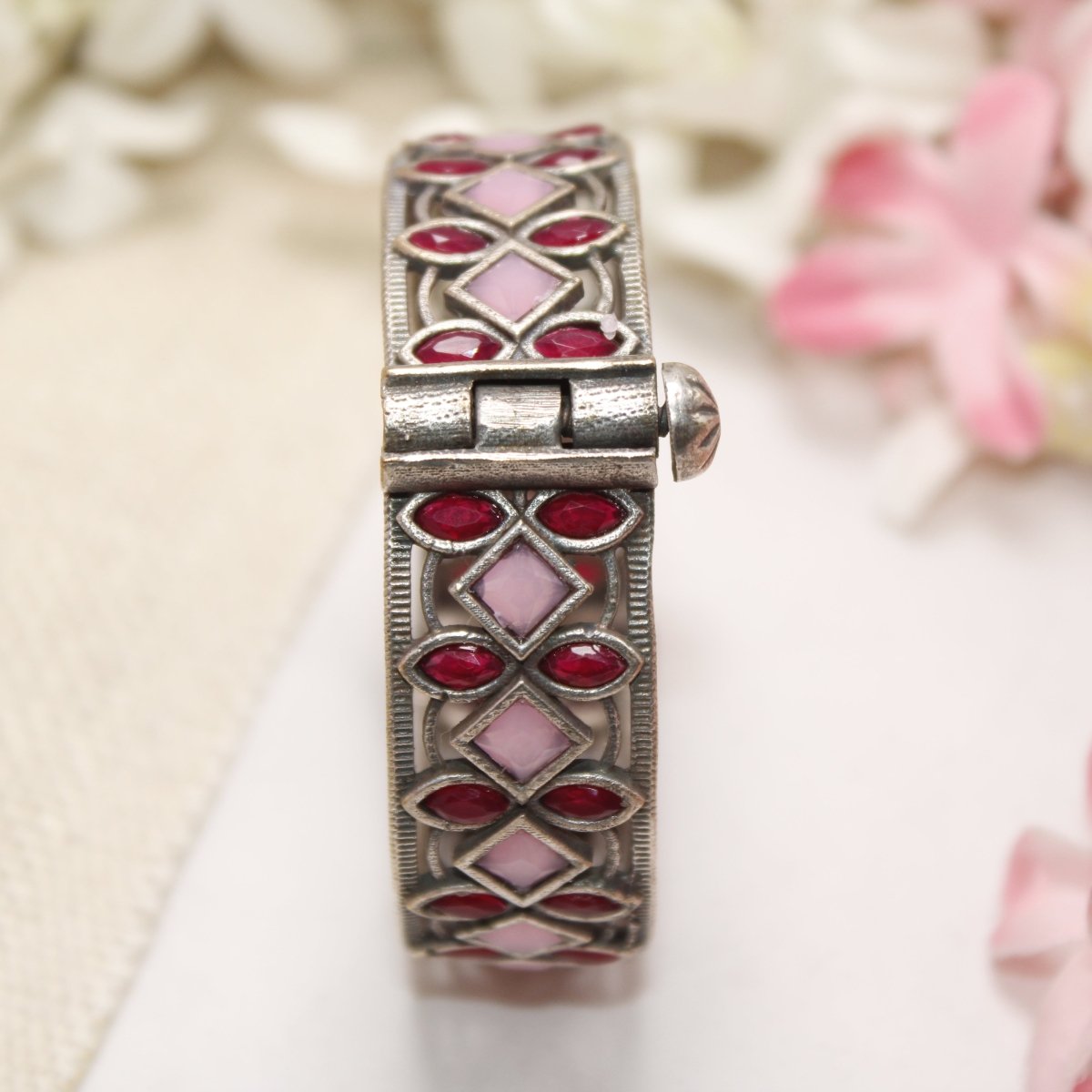 STONE CUTWORK KADA - PINK & MAROON