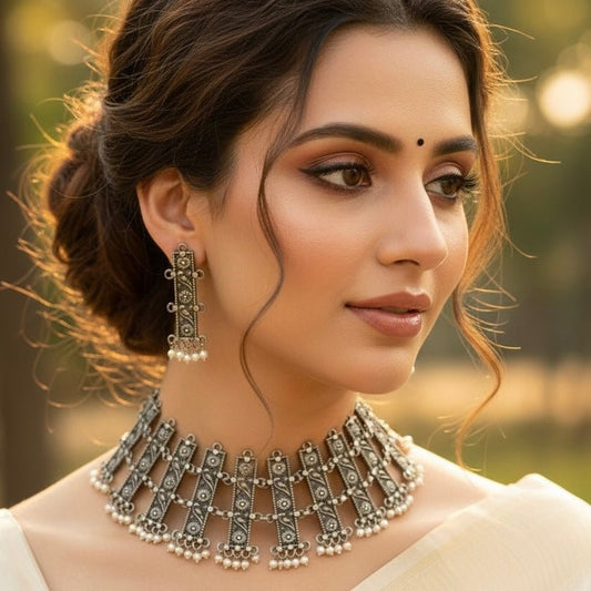 Vintage Elegance Choker Necklace – front product view