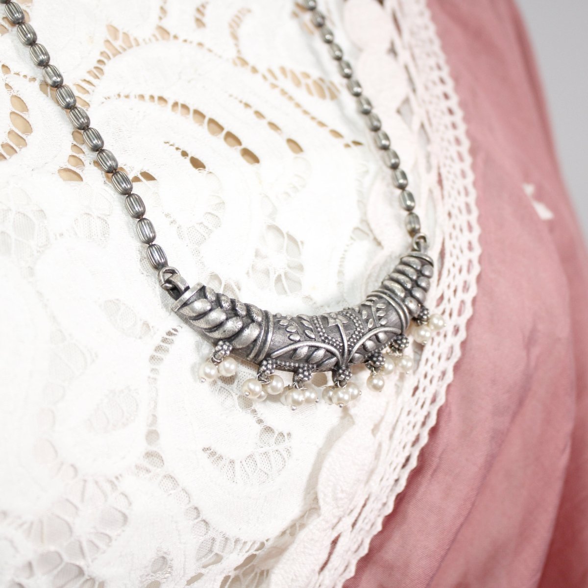 VINTAGE LOOK SILVER REPLICA THIN PENDANT