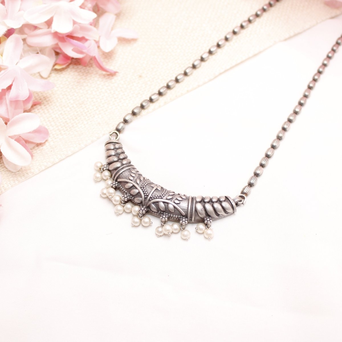 VINTAGE LOOK SILVER REPLICA THIN PENDANT
