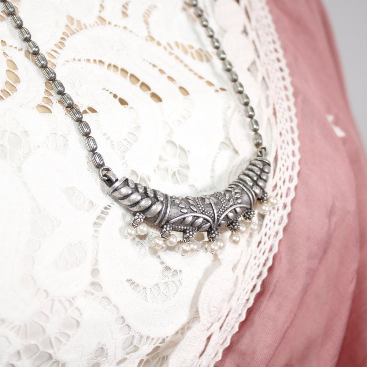 VINTAGE LOOK SILVER REPLICA THIN PENDANT
